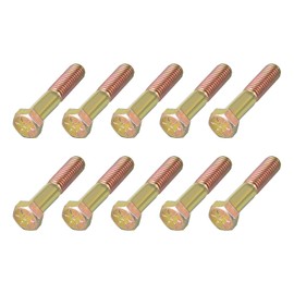 METALLIXITY Hex Bolts (3/8-16x1-3/4") 25Pcs, Carbon Steel Zinc Plated Partial Threaded, Coarse Thread UNC Hex Head Screw Bolt - for Furniture Repair, Yellow