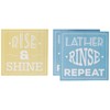 Premier Housewares 2800766 Bathroom Wall Plaques - Multi-Colour, Set of