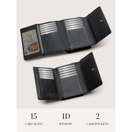 Lazarotti Bologna Leather Wallet 14 cm, black