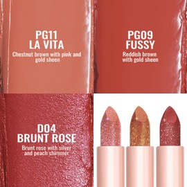 OULAC Moisturising Shine Lipstick Set, Shimmering with Shiny Surface, Creamy Texture, Lip Care for Moisturising Lips, Vegan