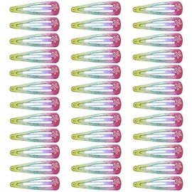 Zac's Alter Ego Set of 36 5cm Multi Shaded Floral Print Sleepy Clips/Snap Hair Clips
