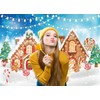 WOLADA Christmas Gingerbread House Backdrop Kids Christmas Backdrop Cookie Exchange