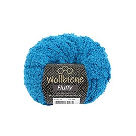Wollbiene Fluffy Fringe Wool Wool, Cuddly Soft 50 g, Plush Toy, Fringe Yarn for Crocheting, Knitting Wool, Baby Wool, Crochet Yarn (Petrol 21)