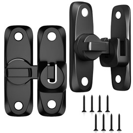 Pack of 2 Sliding Door Lock, Door Bolt 90/180 Degree Sliding Latch, Deadbolt Door Bolt Lock for Garden, Kitchen, Window, Indoor, Exterior Doors