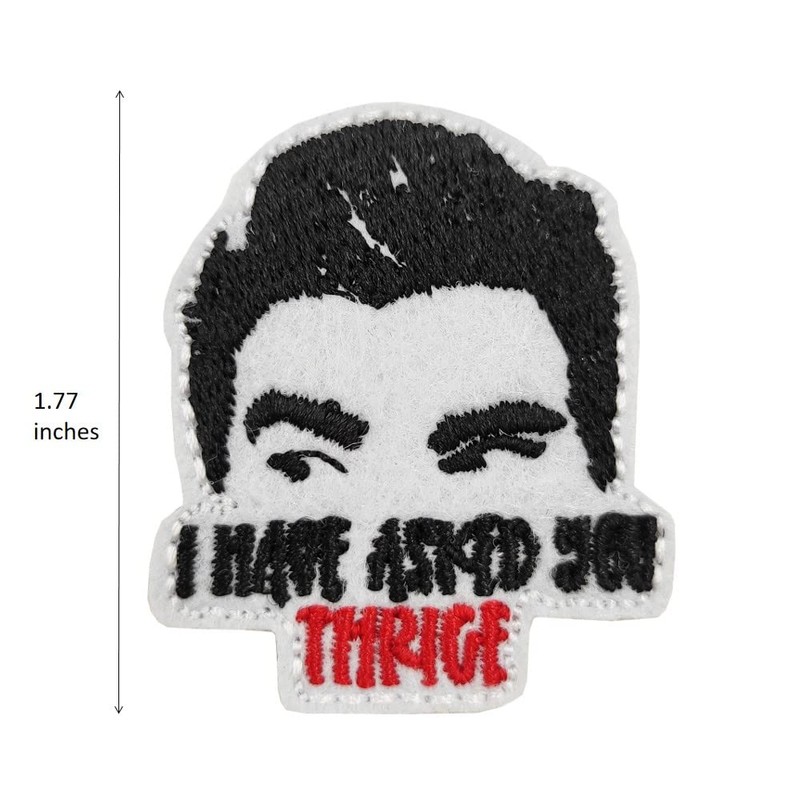 I Have Asked You Thrice Office Meme Embroidered Iron On