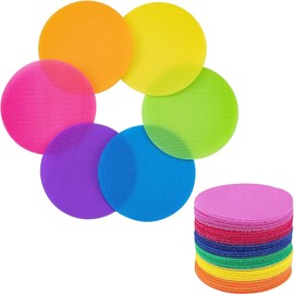 TuoYi 36 Pieces 10cm Carpet Spots Markers Multicolor Floor Dots Carpet Circles Carpet Dots Markers for Kids, Teachers,Kindergarten and Yoga Standing