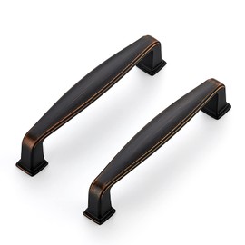Ravinte 10 Pack Solid 3-3/4 Inch Cabinet Handles - Oil Rubbed Bronze Pulls for Kitchen Drawers and Cabinets - Hardware for Cupboards