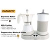 FUOCCI Espresso Maker With Milk Frother; 3 Cups Italian Coffee