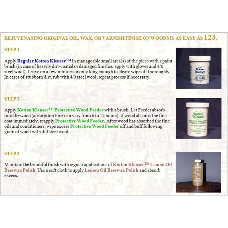 Kotton Klenser Wood Restoration Cleaning Kit