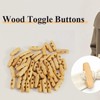 Wooden Buttons Wood Toggle Buttons Horn Toggle Sewing Buttons, Wood