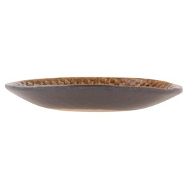 Marui Pottery MR-3-4190 Shigaraki Ware Hechimon Plate, Diameter Approximately 6.3 inches (16 cm), Mosaic, Brown