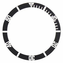 Ewatchparts Bezel Insert Compatible With Seiko 6105 7002 6309 7S26 6309 6306 7002 7548 SKX007 Black Flat