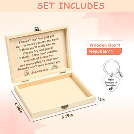 Pregnancy Announcement for Grandparent Husband, Pregnancy Test Keepsake Box, Baby Announcement Reveal Gifts Ideas for Husband Grandparents Dad Aunt