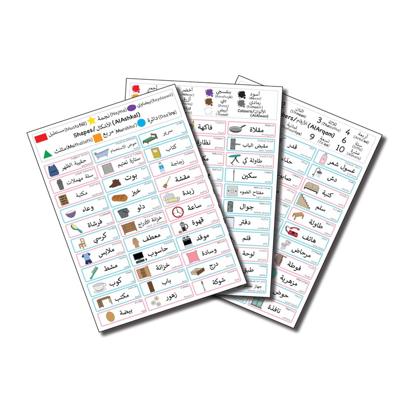 Lingui-Sticks Language Learning Stickers - Educational Stickers to Learn Arabic