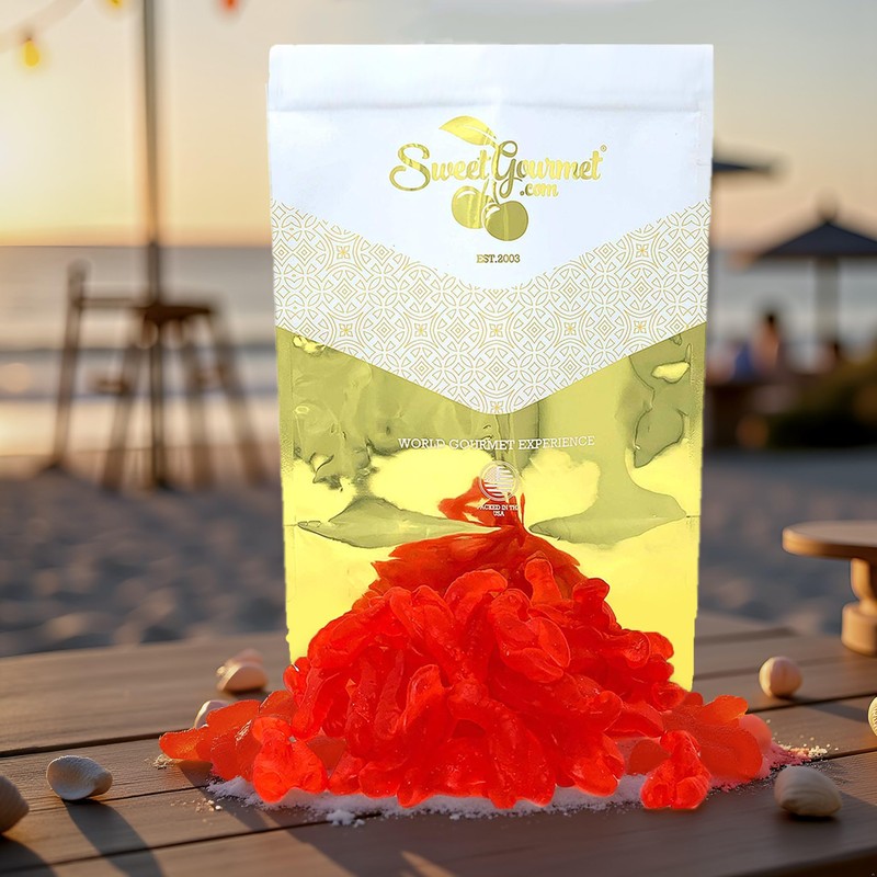 SweetGourmet Red Lobsters Gummy Chewy Candy, Raspberry Flavor, Halal, 3