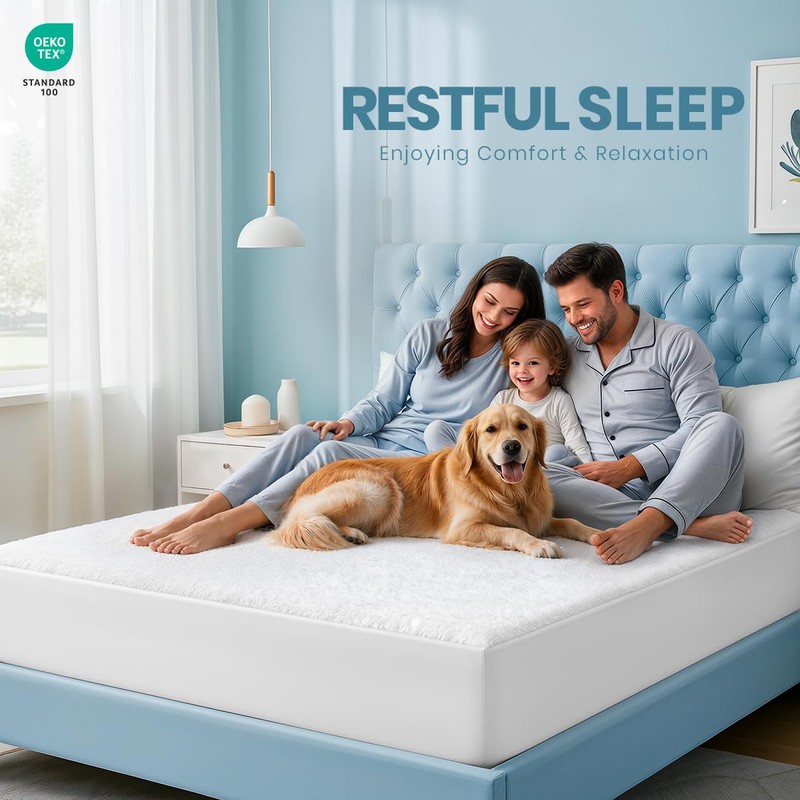 Waterproof Mattress Protector Double Bed 135 x 190 cm, Fits