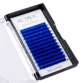 Colored Eyelash Extensions Easy Fan 8-15mm Mixed Blue C Curl Easy Fanning 0.07mm Self Premade Volume Lash Supplies