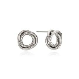 Round twist earrings OTE122207TSS silver / 라운드 꼬임 귀걸이 OTE122207TSS 실버