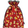 Drawstring Bag, Lined, Japanese Pattern, Shiba Inu Pattern x Arabesque,