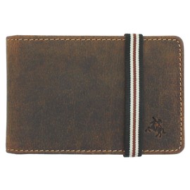VISCONTI Bandit Collection Leather Card Holder with Elastic Closure RFID BN1 Oil Tan