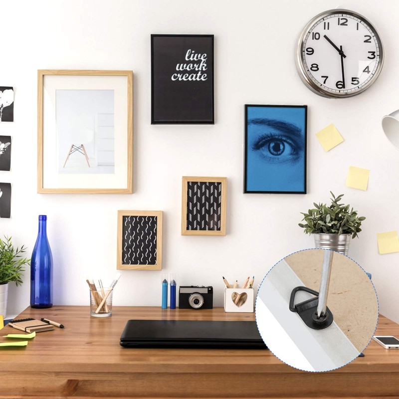 Jubaopen 100PCS Triangle Rings Picture Hanging Holder Canvas Hook Wall