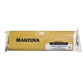 Mantova Italian Bronze Die Angel Hair Pasta - 100% Durum Wheat Semolina Bronze Die - 16 Oz (Pack Of 6) - Product Of Italy