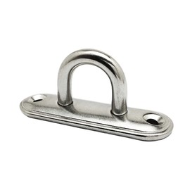 MARINE CITY 304 Grade Stainless Steel Heavy Duty Oblong Pad Eye Plate for Sail Boats – Kayaks – Yachts – Sunshades – Marine Accessories (Pack of 1)
