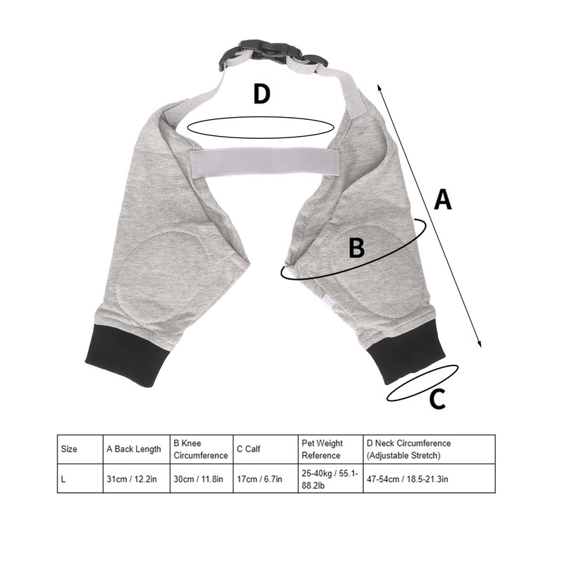 Dog Elbow Protector Joint Warming Breathable Adjustable Dog Front Leg