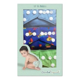 Kit De 3 Pañales Bambúorganik De Tela De Bambú