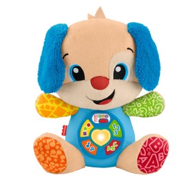 Fisher-Price Laugh & Learn JFD26 Plush Toy with Smart Stages Musical Educational Toy for Babies from 6 Months, Multilingual Version: Italian, Spanish, Portuguese, English