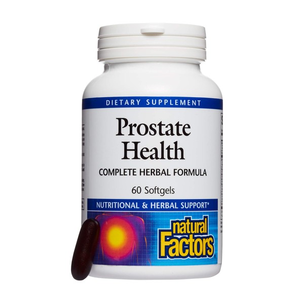 Natural Factors, Prostate Health Formula, Herbal Support for a Healthy Prostate with Saw Palmetto and Turmeric, 60 softgel (60 servings)