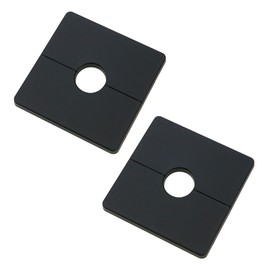 HEVSTIL 2 Pcs Wall Split Flange ABS Square Self-Adhesive Escutcheon Plate Buckles ABS Plastic Wall Hole Decorative Cover Plastic Wall Hole Decorative Cover Design for 22mm/0.87" Diameter Pipe