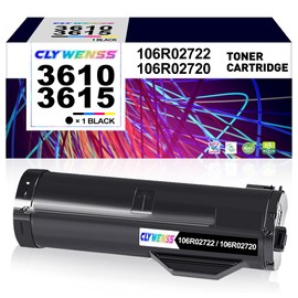 CLYWENSS 3610 3615 Toner Cartridge Replacement for Xerox 106R02722 106R02720 for Phaser 3610 3610N 3610DN 3610DNW, Workcentre 3615 3615DN 3615DNW Printer (High Yield-14,100 Pages, 1-Black)