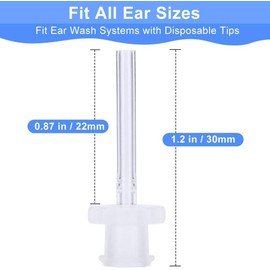 30 Pack Disposable Tips for Ear Washer, Replacement Ear Washer Tips- Compatible with All Ear Irrigation Flushing Systems Needing Such Disposable Tips