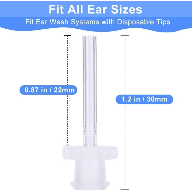 30 Pack Disposable Tips for Ear Washer, Replacement Ear Washer