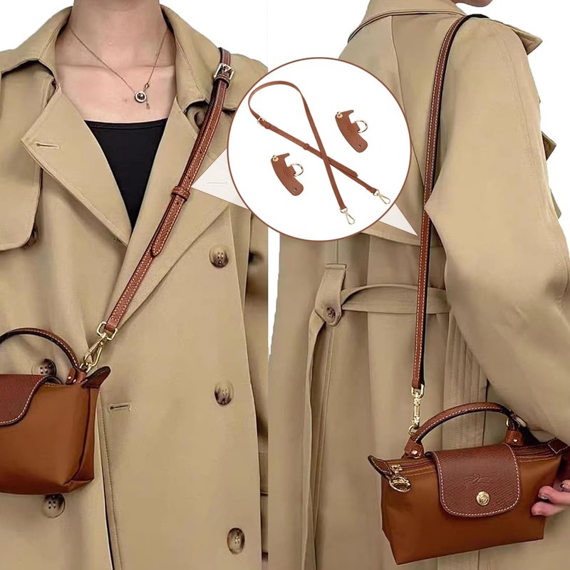 ZEPIQOR Leather Shoulder Strap for Mini Bags, Bag Straps, PU