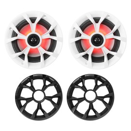 Rockville (4) Rockville RKL65MBW 6.5" 700w Marine Boat Speakers w/LED+Black/Wh