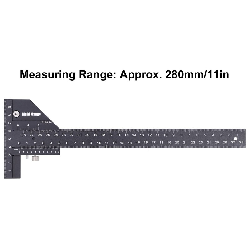 Woodworking Scribing Ruler,Marking Measuring Gauge T‑Shaped Multifunctional Carpentry Tool,T-Shaped Design