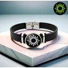 ZENRUIMING 2pcs sun star moon glow-in-the-dark bracelets, men's and women's