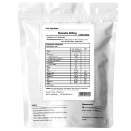UKHealthHouse Premium Chlorella Tablets 500mg Gluten Free Non GMO Vegetarian Vegan Certified Immune Support Muscle Health Broken Cell Wall Supplements (1000 tabs)