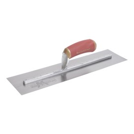 MARSHALLTOWN The Premier Line PB64D 14-Inch by 4-Inch PermaShape Carbon Steel Finishing Trowel with CurvedDuraSoft Handle