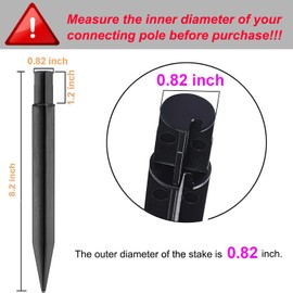 Stake Solar Lights Replacement Spike, 12 pcs Plastic Outdoor Ground Stakes for Backyard Garden Lights Landscape Yard Pathway Patio Lamps Pole (Large)