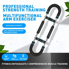 Saker Twister Arm Trainer, 40-100lb Adjustable Chest Workout Equipment, Arm Trainer, Twister Arm Trainer, Detachable Design Fitness Anywhere, Keep Strong (Blue)