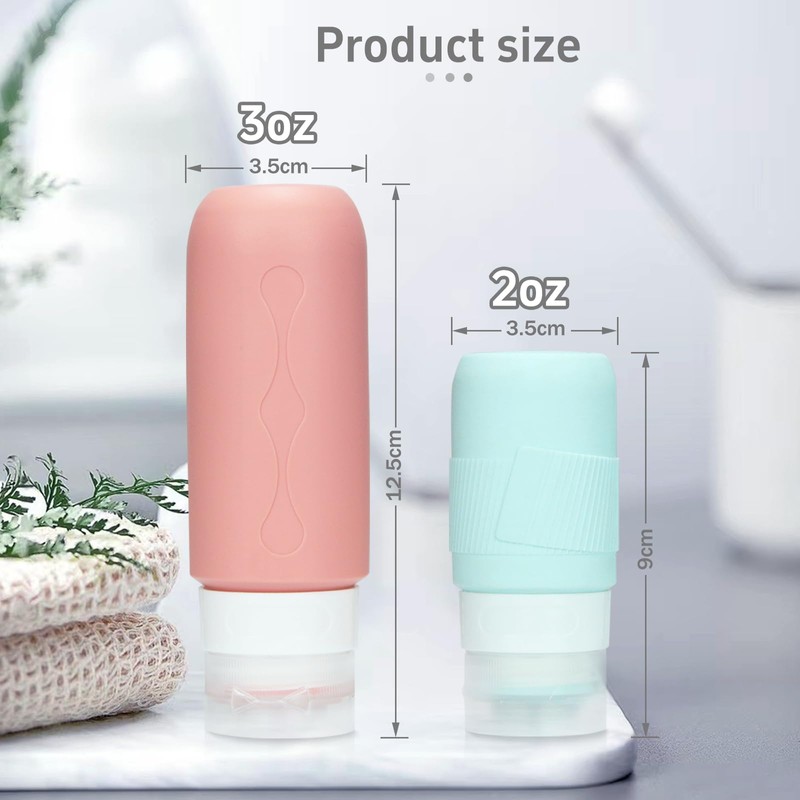 4 Pack Travel Bottles for Toiletries, TSA Approved, Travel Size
