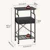 MAHANCRIS Tall Printer Stand, 3 Tier Printer Cart with Storage,