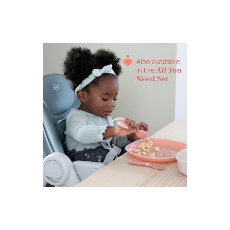Chicco First Baby Cutlery, Neutral, Fork & Spoon, Small, Lightweight,
