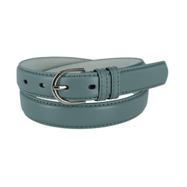 CTM® Women's Leather 1 1/8 Inch Dress Belt, M, Grey