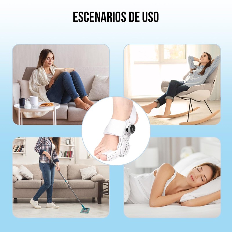 Corrector de Juanetes Ortopédico Ajustable de 1 pieza, Ferula Corrector