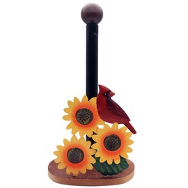 Sunflower Decor Sunflower Paper Towel Holder Cardinal Decor Yellow Kitchen Decor Sunflower Kitchen Decor Cute Paper Towel Holder Vintage Yellow Kitchen Accessories Cardinal Gifts