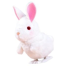 Alipis Rabbit Wind-Up Toy, Plush Movement Rabbit Toy, Animal Running Wind-up Rabbit, Jumping Revolving Running Movement Toy for Children, Party Gifts, Classroom Prizes